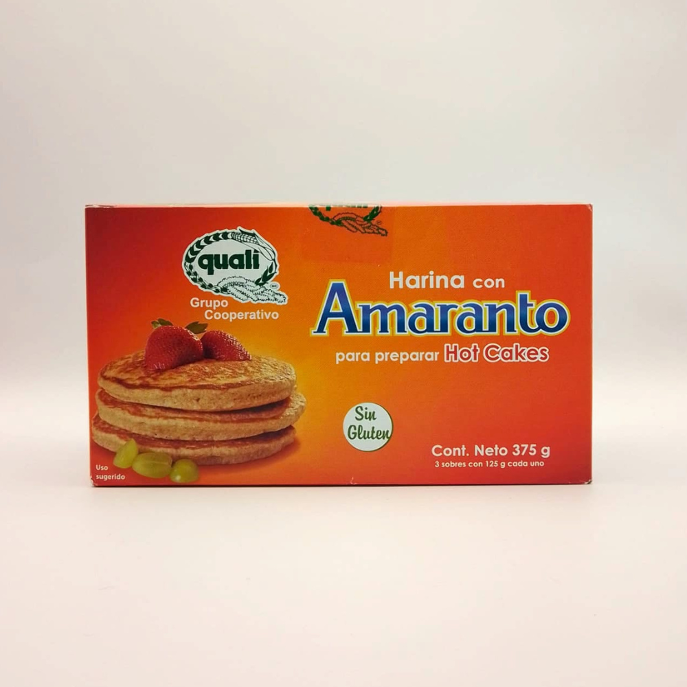 Harina con amaranto para preparar hot cakes sin gluten Quali, 375 g –  Mercado Insurgente