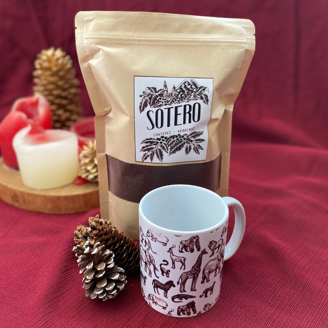 Café Sotero con taza estampada