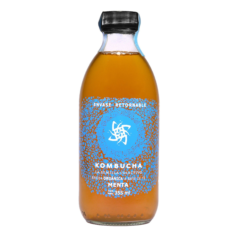 Kombucha La Semilla Colectivo Menta, 355 ml