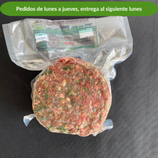 Hamburguesa de res orgánica Rancho El Raudal, 500 g