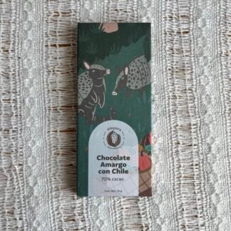 Barra de chocolate amargo con chile Diáspora Chocolatería, 50 g
